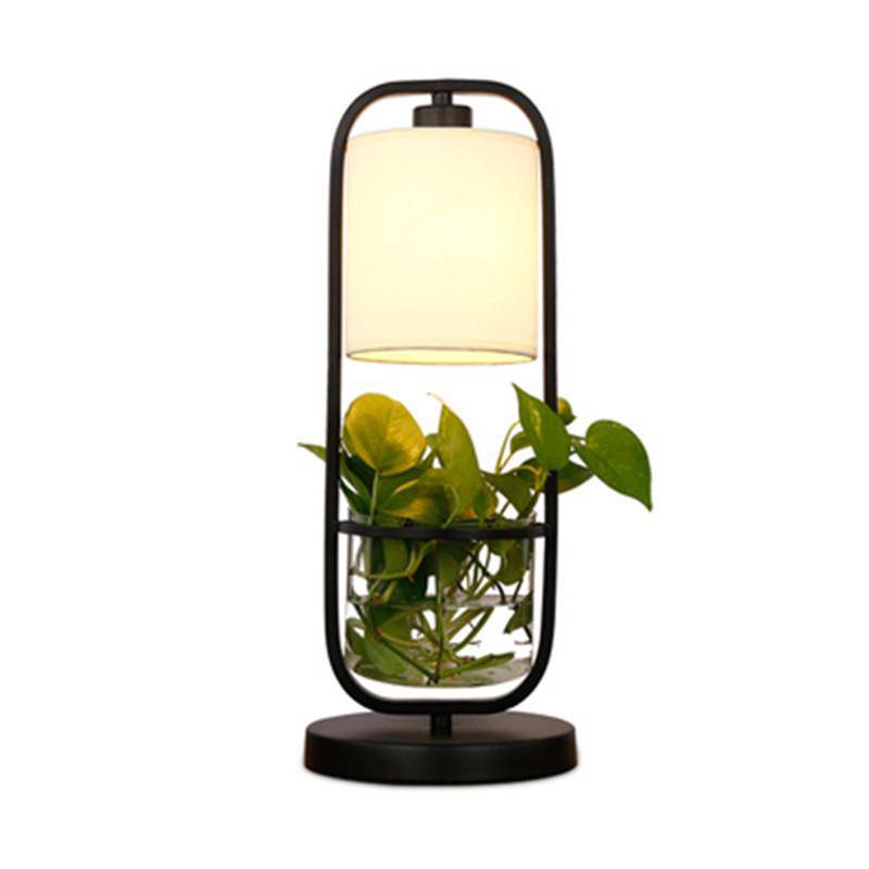 Lampe à poser LED avec abat-jour et plante - vue 3 sur 5