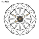 Horloge murale design rond géométrique en métal 50cm