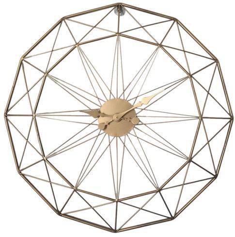 Horloge murale design rond géométrique en métal 50cm - vue 6 sur 5