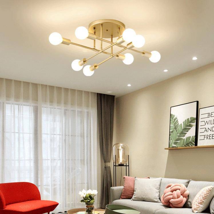 Plafonnier design en métal à plusieurs lampes Rod - vue 2 sur 11