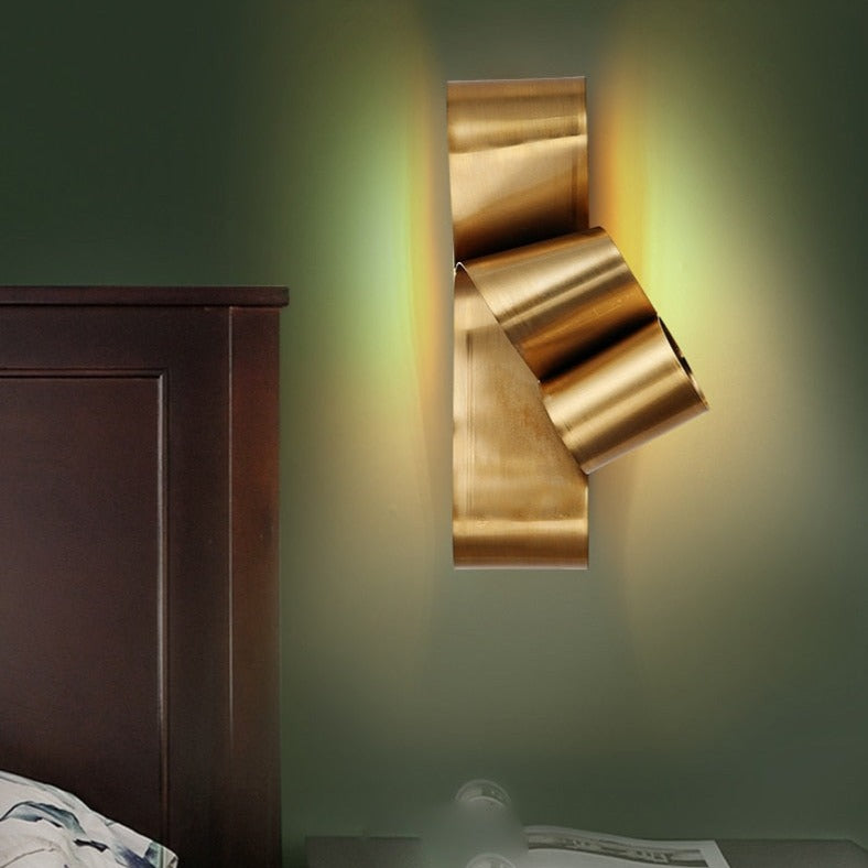 Applique murale design LED doré en forme de noeud Bowie - vue 4 sur 9