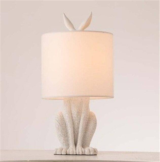 Lampe à poser design LED en résine style lapin Decor - vue 3 sur 7