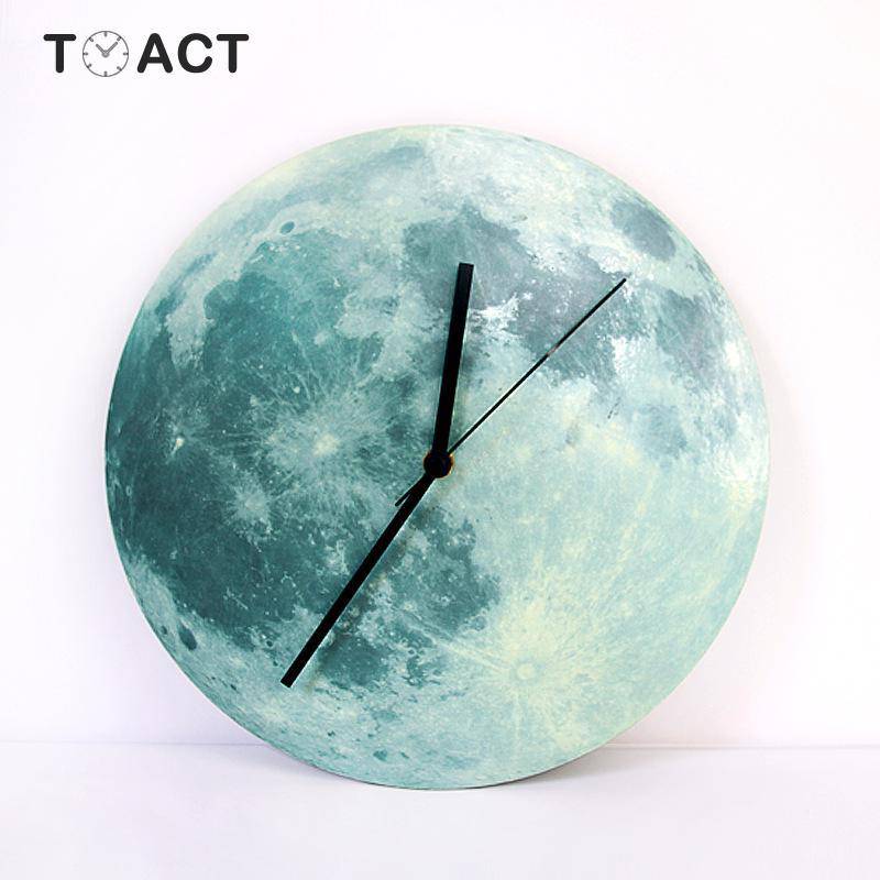 Horloge murale ronde lune colorée 30cm Luminous - vue 3 sur 11