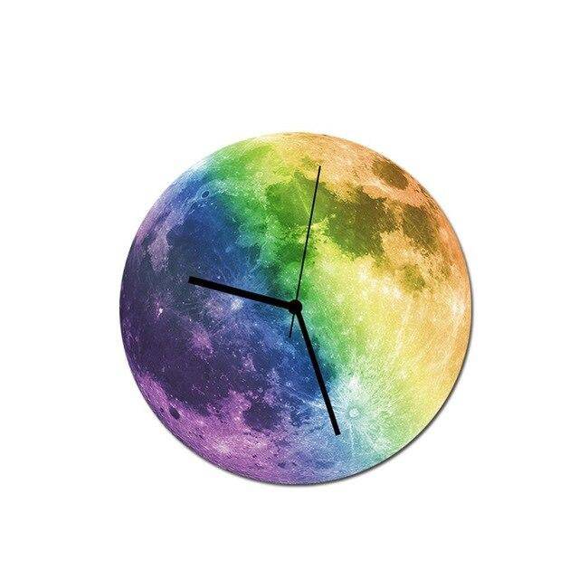 Horloge murale ronde lune colorée 30cm Luminous - vue 6 sur 11