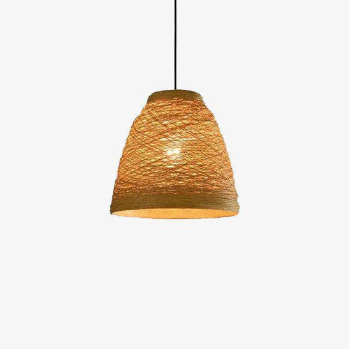 Suspension en rotin LED colorée style Farm - vue 2 sur 11