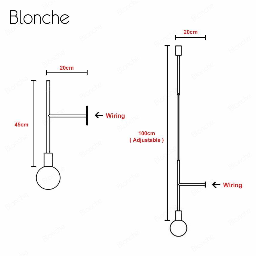 Applique murale design à branche et boule en verre blanc - vue 5 sur 5