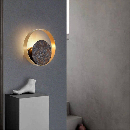 Applique murale design LED avec disque en métal doré Luxury - vue 3 sur 8