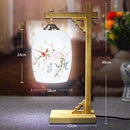 Lampe de bureau ou chevet potence style chinois en bois