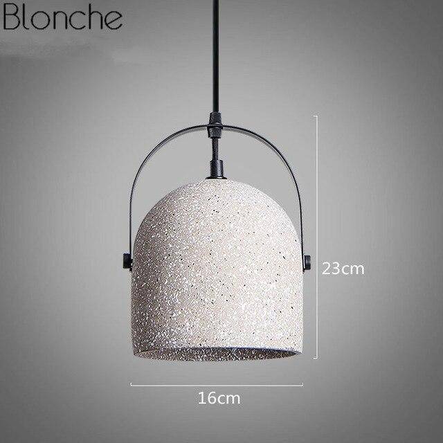 Suspension design LED arrondie en ciment style terrazzo - vue 4 sur 5