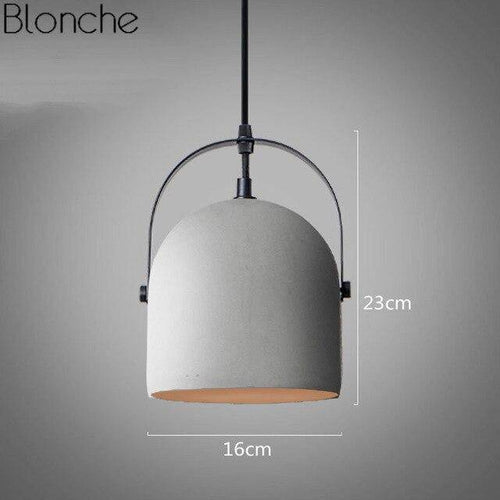 Suspension design LED arrondie en ciment style terrazzo - vue 4 sur 5