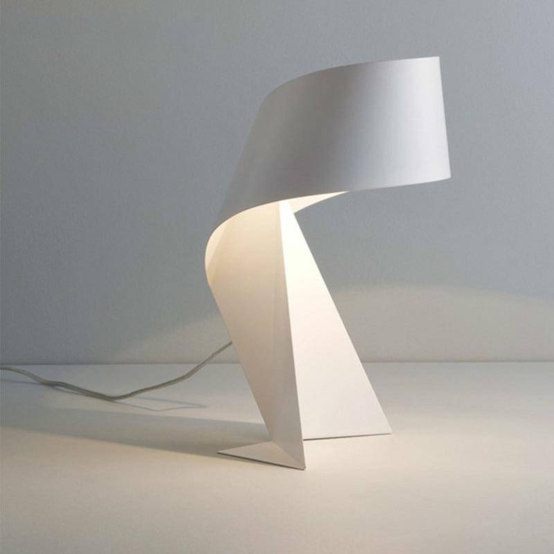 Lampe de chevet ou bureau LED design en rondeur - vue 3 sur 3