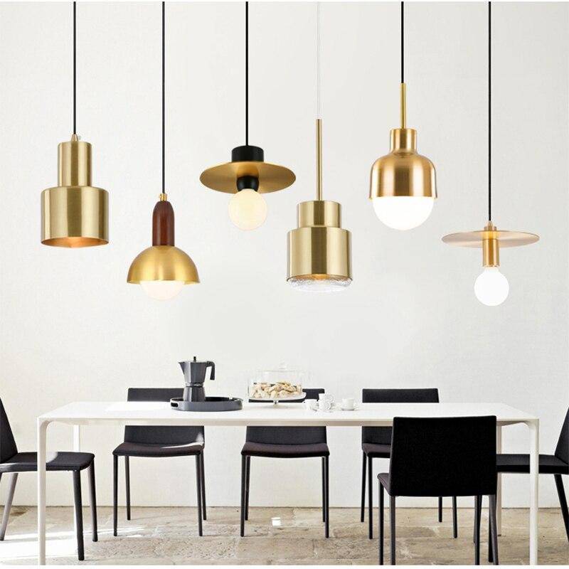 Personnalité nordique lampes suspendues à tête unique E27 lampes à pendentif LED pour salon chambre salle de bains allée restaurant chambre d'hôtel - vue 6 sur 13
