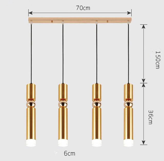 Suspension cylindrique tube chromé à LED Simplicity - vue 6 sur 22