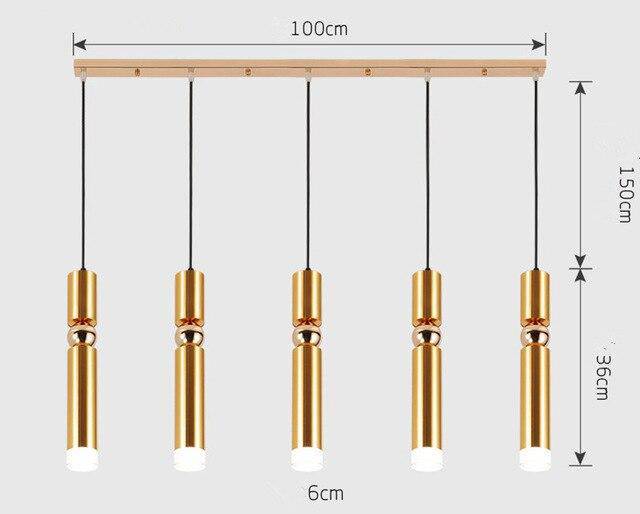 Suspension cylindrique tube chromé à LED Simplicity - vue 10 sur 22