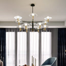 Lustre moderne abat-jours en forme de méduse en verre Hailey