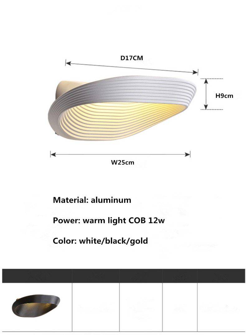 Applique murale LED design ouverte Surface - vue 6 sur 9