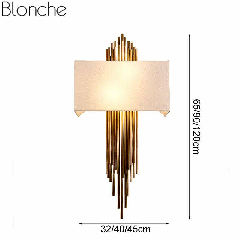 Applique murale design à LED dorée avec abat-jour blanc Luxury - vue 4 sur 5
