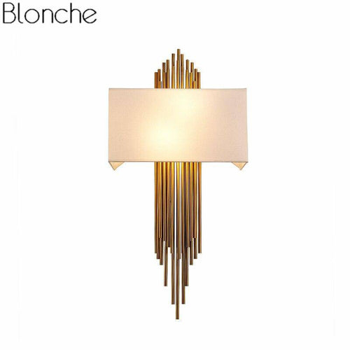Applique murale design à LED dorée avec abat-jour blanc Luxury - vue 5 sur 5