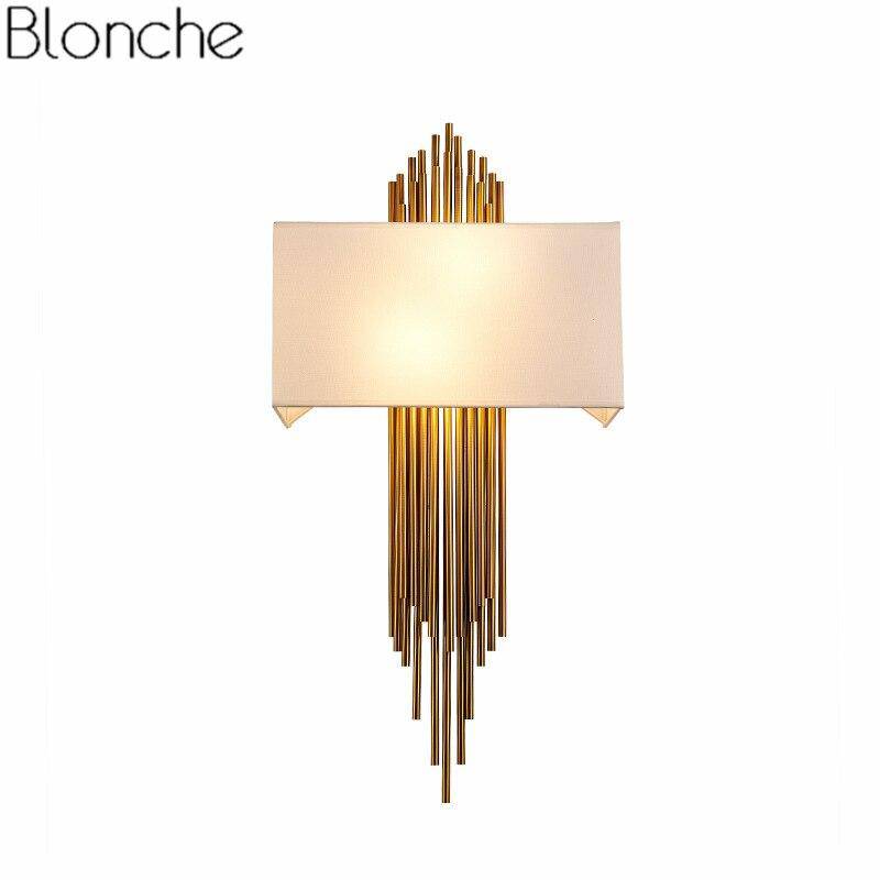 Applique murale design à LED dorée avec abat-jour blanc Luxury - vue 5 sur 5