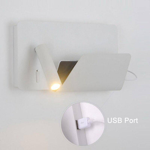 Applique à spot LED ajustable avec support livre - vue 4 sur 7