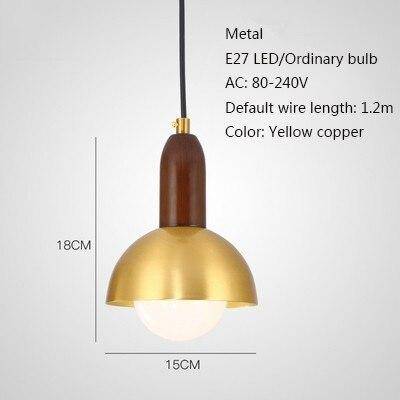 Personnalité nordique lampes suspendues à tête unique E27 lampes à pendentif LED pour salon chambre salle de bains allée restaurant chambre d'hôtel - vue 8 sur 13
