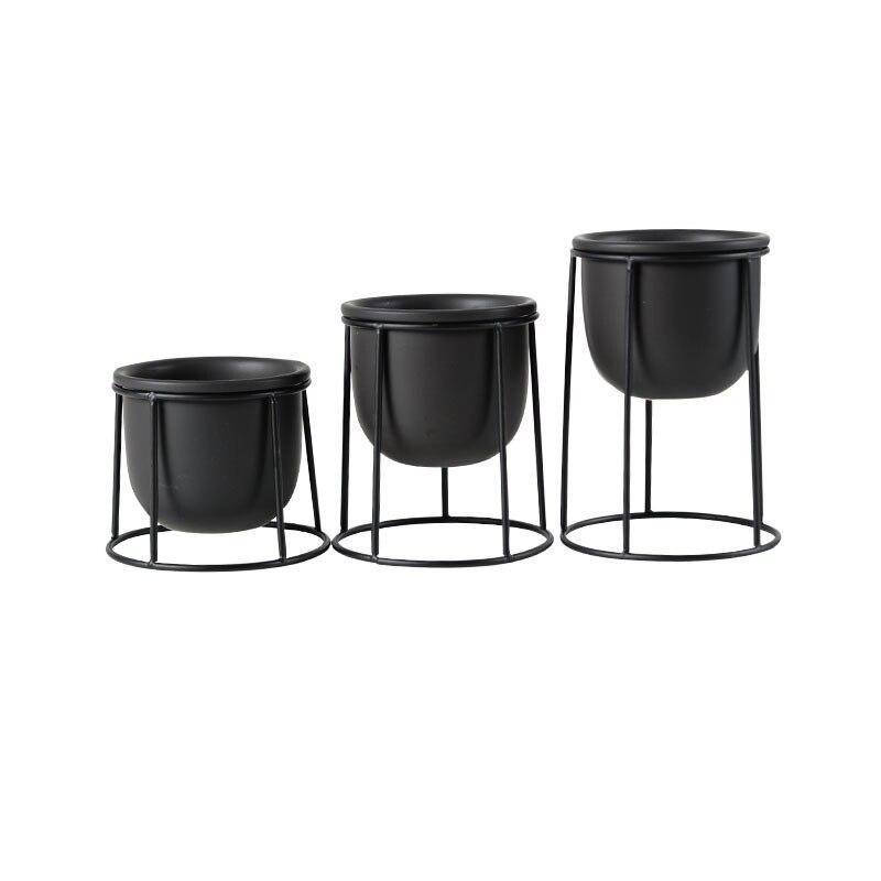 Lot de 3 piédestal moderne pour plantes style scandinave - vue 7 sur 7