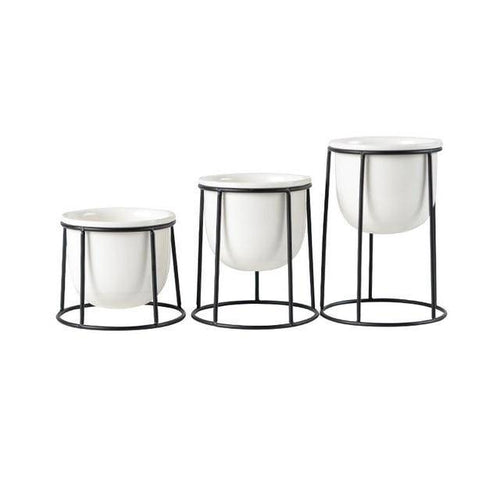Lot de 3 piédestal moderne pour plantes style scandinave - vue 5 sur 7