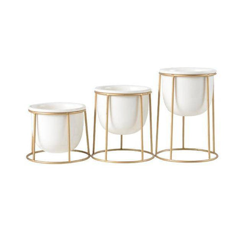 Lot de 3 piédestal moderne pour plantes style scandinave - vue 6 sur 7