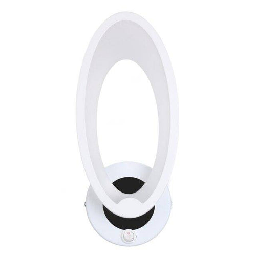 Applique murale design à LED en aluminium de forme ovale - vue 4 sur 4