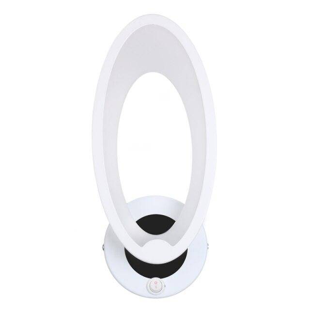 Applique murale design à LED en aluminium de forme ovale - vue 3 sur 4