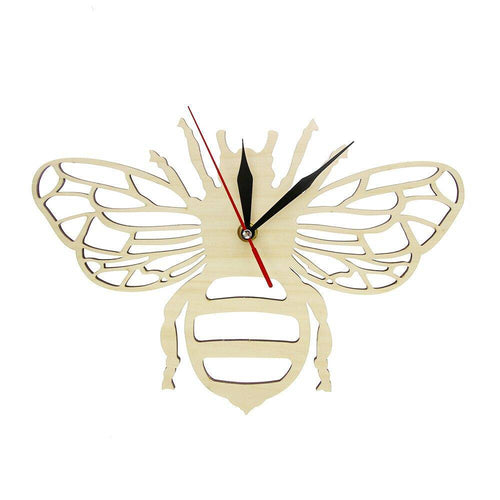 Horloge murale en bois en forme d'abeille 30cm Bee - vue 6 sur 7