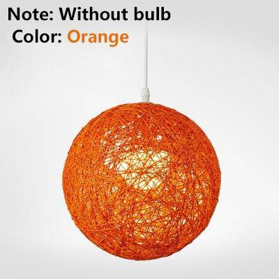 Suspension en boule de tissu de couleur Wicker - vue 5 sur 15