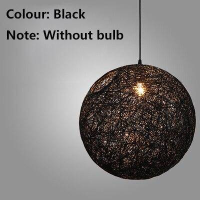 Suspension en boule de tissu de couleur Wicker - vue 8 sur 15