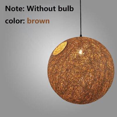 Suspension en boule de tissu de couleur Wicker - vue 14 sur 15