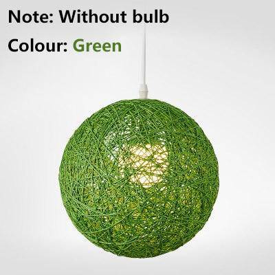 Suspension en boule de tissu de couleur Wicker - vue 11 sur 15