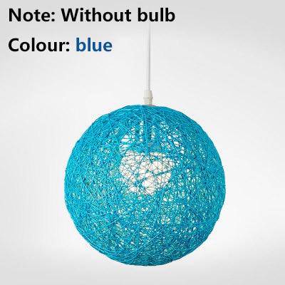 Suspension en boule de tissu de couleur Wicker - vue 10 sur 15