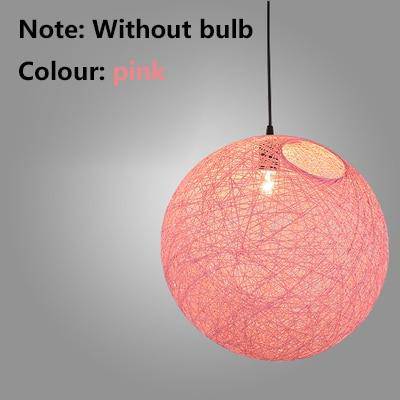 Suspension en boule de tissu de couleur Wicker - vue 16 sur 15