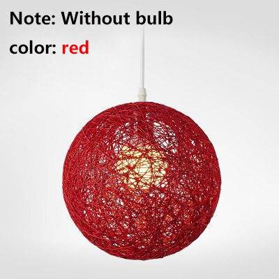 Suspension en boule de tissu de couleur Wicker - vue 13 sur 15