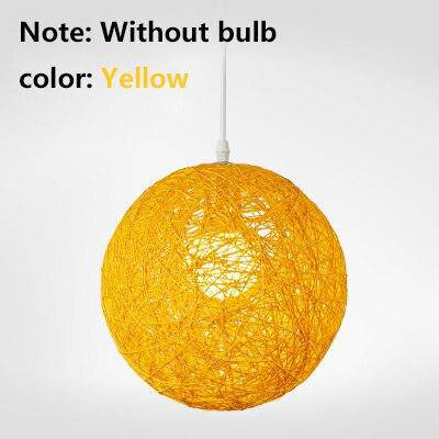 Suspension en boule de tissu de couleur Wicker - vue 12 sur 15