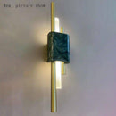 Applique murale design LED en marbre avec tube doré Sconce