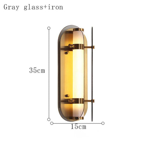 Applique murale industrielle LED avec tube en métal et verre Sconce - vue 5 sur 5