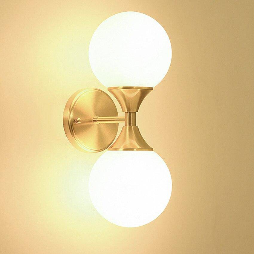 Applique murale design à LED dorée avec boule en verre Luxury - vue 3 sur 8