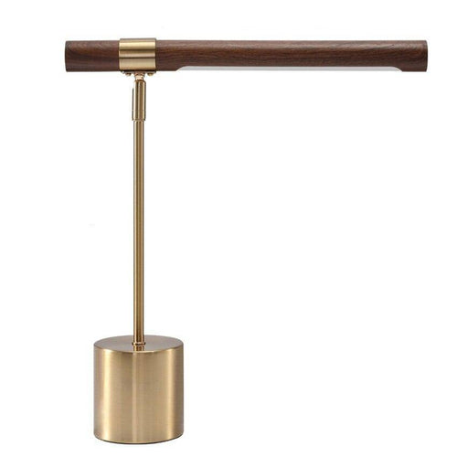 Lampe à poser design LED en métal dorée et bois style Fly - vue 7 sur 7