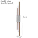 Applique murale design LED en marbre avec tube doré Sconce