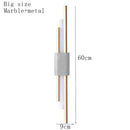 Applique murale design LED en marbre avec tube doré Sconce
