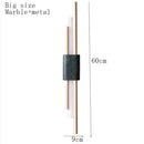 Applique murale design LED en marbre avec tube doré Sconce