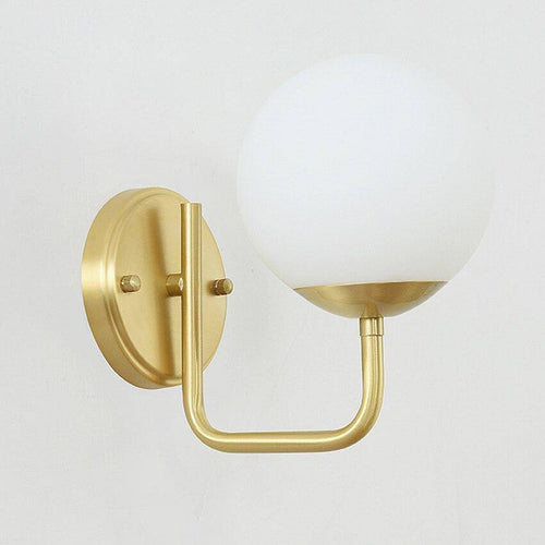 Applique murale design à LED dorée avec boule en verre Luxury - vue 2 sur 8
