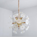 Lustre design doré et plaques rondes plates fumées Luxury