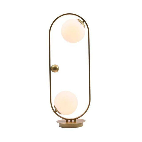 Lampe de chevet design à LED avec anneau métal et boules en verre Loft - vue 12 sur 12