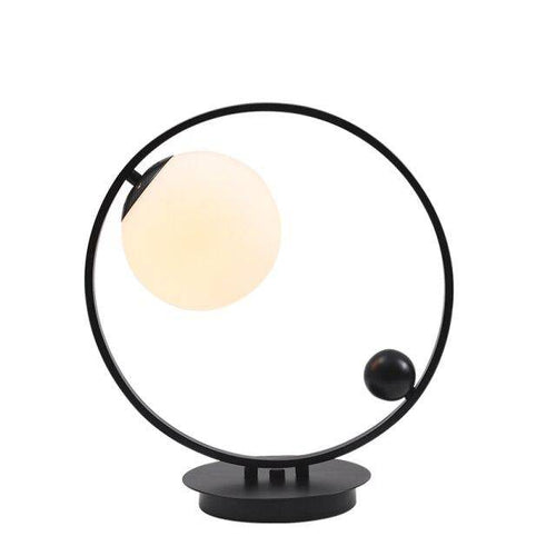 Lampe de chevet design à LED avec anneau métal et boules en verre Loft - vue 13 sur 12